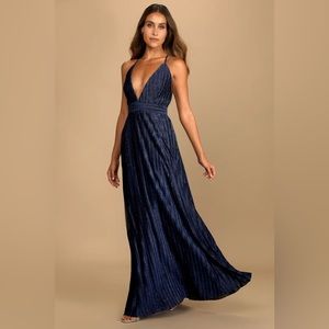 Navy Blue Lulus Maxi Dress